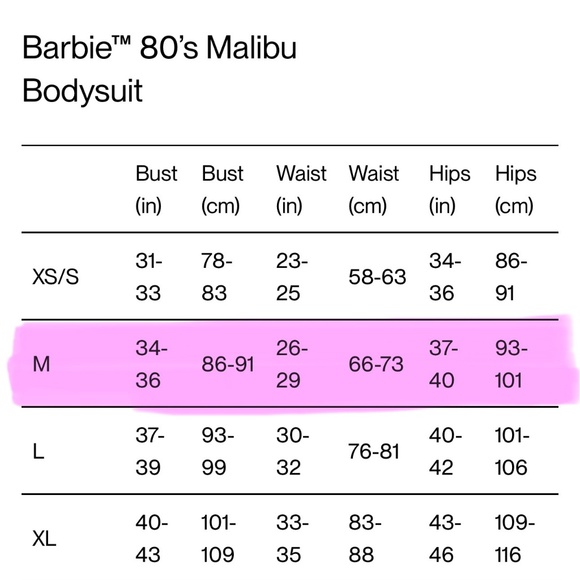 NWT Barbie 80's Malibu Bodysuit - Picture 4 of 4